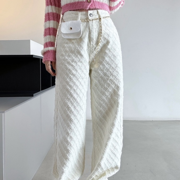 Cerelline – Gewebte Struktur – Weite Hose