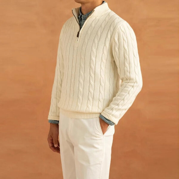 Jacquard-Rollkragenpullover